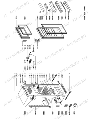 Схема №1 LTB-414 с изображением Дверка для холодильника Whirlpool 481241610744