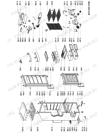 Схема №1 ARC 5560/AL с изображением Электролиния для холодильника Whirlpool 481201978833