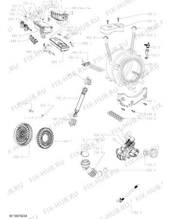 Схема №2 FSCR12441 с изображением Декоративная панель для стиральной машины Whirlpool 481010824441