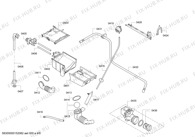 Схема №4 3TS60105T TS6010 с изображением Инструкция по установке и эксплуатации для стиралки Bosch 00385787