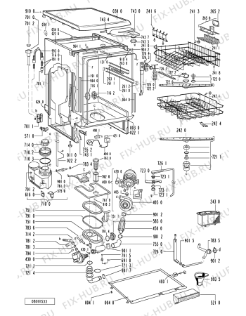Схема №2 ADP 2440 WH с изображением Модуль (плата) управления для посудомоечной машины Whirlpool 481221838097