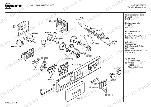 Схема №2 W4210B1FG WI12 с изображением Панель для стиральной машины Bosch 00285963