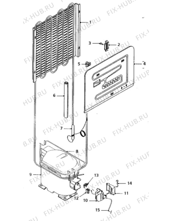 Взрыв-схема холодильника Husqvarna Electrolux QR36F - Схема узла Cooling system 017