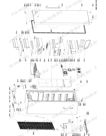 Схема №1 GKN 19F4 A++ IN с изображением Вложение для холодильника Whirlpool 481010650345