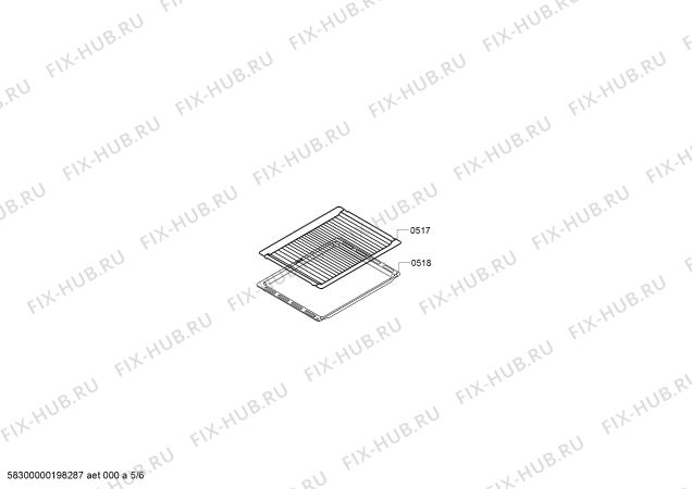 Взрыв-схема плиты (духовки) Bosch HGD43A150S - Схема узла 05
