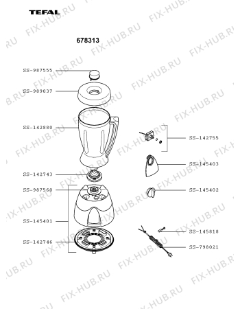 Схема №1 678013 с изображением Сосуд для блендера (миксера) Tefal SS-142880