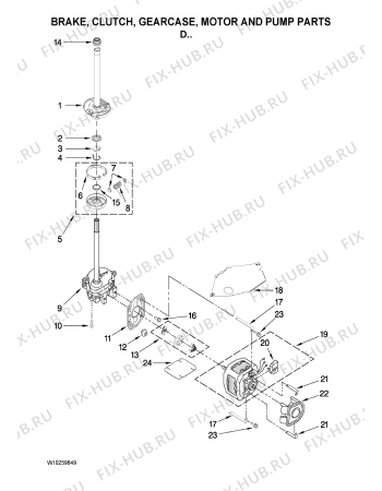 Схема №4 1CWTW5300VW с изображением Микропереключатель для стиральной машины Whirlpool 480110100364