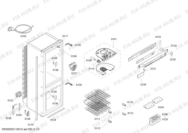 Схема №3 KI38SA40NE с изображением Модуль для холодильника Bosch 00448919