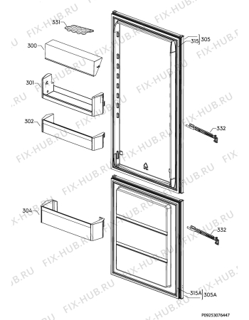 Взрыв-схема холодильника Smeg UKC3170P1 - Схема узла Door