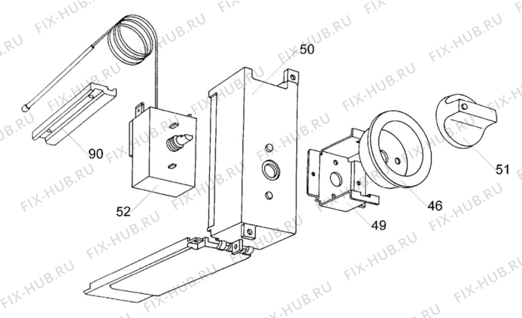 Взрыв-схема холодильника Privileg 656558_4911 - Схема узла Electrical equipment 268