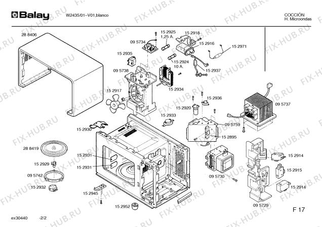 Схема №1 W2435 с изображением Часовой механизм для микроволновки Bosch 00095736