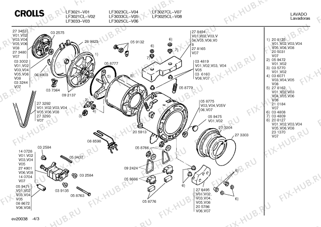 Схема №3 LF3027CL с изображением Панель для стиральной машины Bosch 00276843