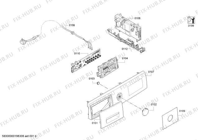 Схема №4 WT46G401GC с изображением Силовой модуль запрограммированный для сушильной машины Siemens 10002927