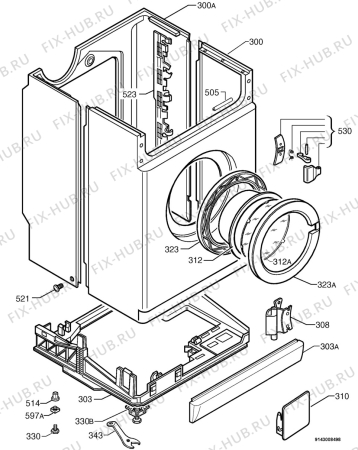 Взрыв-схема стиральной машины Aeg L14800 - Схема узла Housing 001