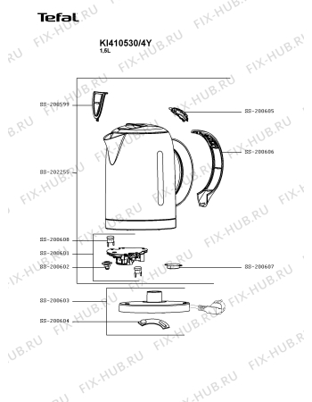 Схема №1 KI410530/4Y с изображением Покрытие для чайника (термопота) Tefal SS-200606