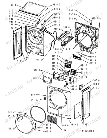 Схема №2 TRWP 8701 с изображением Модуль (плата) для стиральной машины Whirlpool 481010541975