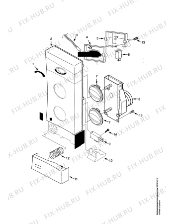 Взрыв-схема микроволновой печи Electrolux EMM2378W - Схема узла Commands