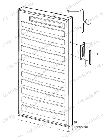 Взрыв-схема холодильника Unknown EU3214C - Схема узла C10 Cabinet