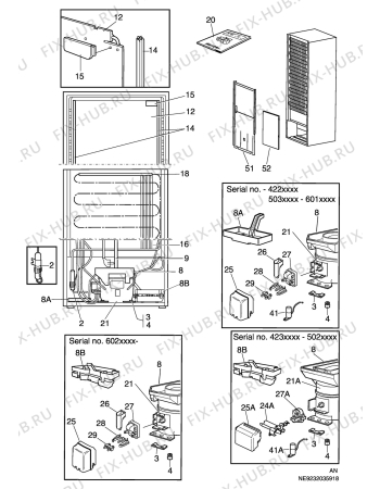 Взрыв-схема холодильника Electrolux ERC3116 - Схема узла C10 Cold, users manual
