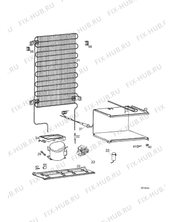 Взрыв-схема холодильника Lloyds 307/823 - Схема узла Cooling system 017