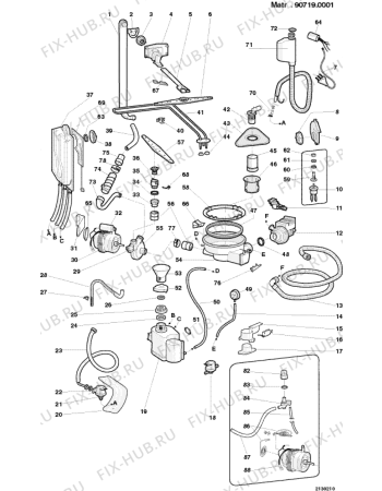 Схема №3 LS2480EST (F018469) с изображением Изоляция для посудомойки Indesit C00064694