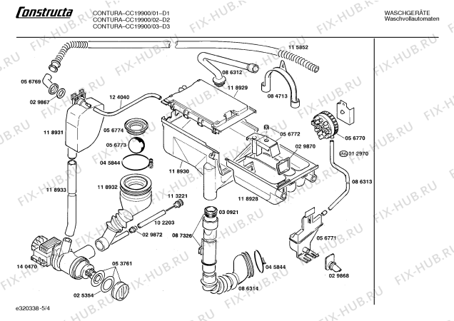 Взрыв-схема стиральной машины Constructa CC19900 CONTURA - Схема узла 04