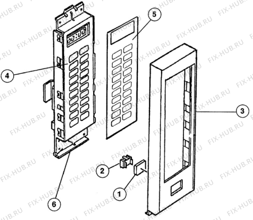 Взрыв-схема микроволновой печи Unknown QN2276F - Схема узла H40 Panel, users manual  D