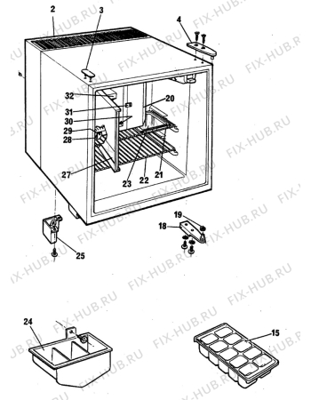 Взрыв-схема холодильника Electrolux RE2000 - Схема узла C20 Cabinet  B