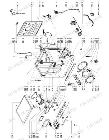 Схема №2 AWL 3365 с изображением Декоративная панель для стиральной машины Whirlpool 481945319401