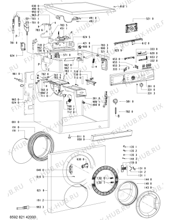 Схема №1 AWO/D 7518 S с изображением Декоративная панель для стиралки Whirlpool 480111100608