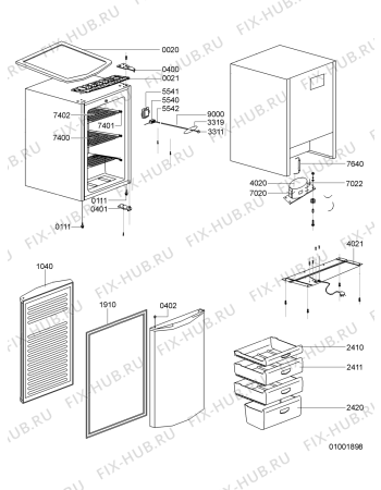 Схема №1 CVT 5096 с изображением Дверца для холодильной камеры Whirlpool 481241610752