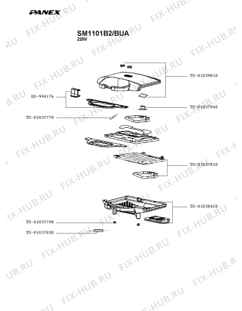 Схема №1 SM111157/BUA с изображением Рукоятка для вафельницы (бутербродницы) Seb SS-994176