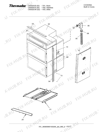Схема №13 C302ZS с изображением Рамка для духового шкафа Bosch 00368445