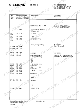 Схема №8 FM5580 с изображением Модулятор для телевизора Siemens 00754924