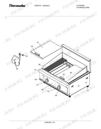 Схема №3 PB30YS с изображением Изоляция для духового шкафа Bosch 00414959