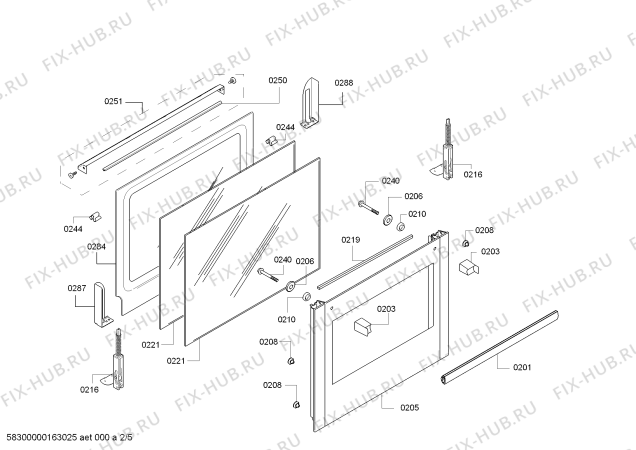 Взрыв-схема плиты (духовки) Bosch HBA63B252F H.BO.PY.L3D.IN.GLASS.B2/.X.E3_C/// - Схема узла 02