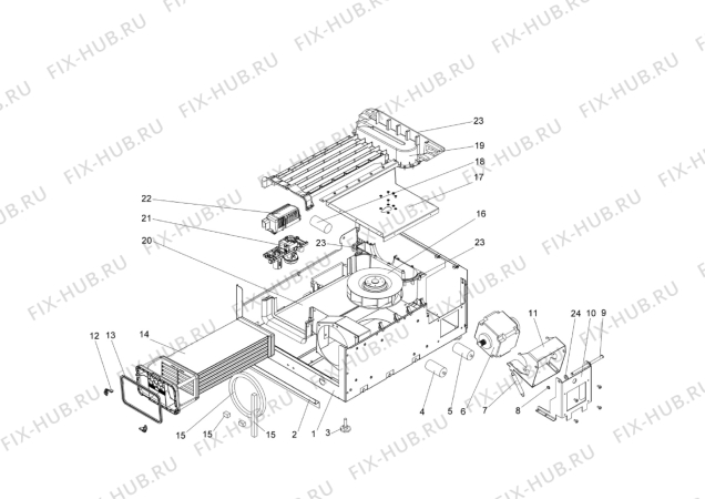 Взрыв-схема стиральной машины Electrolux TKSL5M101 - Схема узла Floor/power unit