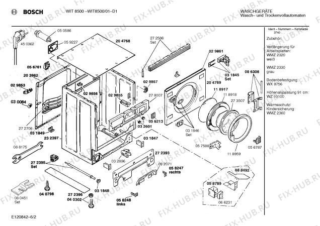 Схема №3 WIT8500 с изображением Панель управления для стиральной машины Bosch 00283374