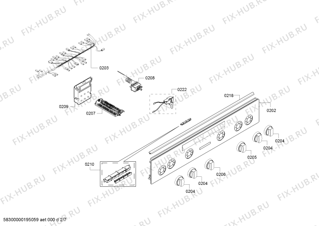 Схема №5 HX74W536N с изображением Столешница для электропечи Siemens 00715448