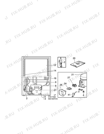 Взрыв-схема холодильника Electrolux AR8895C - Схема узла C10 Cold, users manual