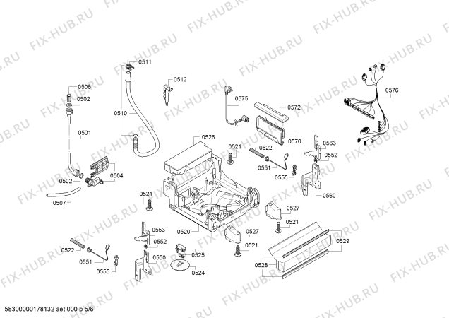 Взрыв-схема посудомоечной машины Bosch SPS30E32RU Serie2, Made in Germany - Схема узла 05