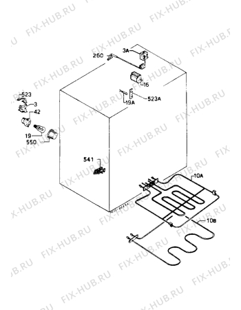 Взрыв-схема плиты (духовки) Zanussi BN214 - Схема узла Electrical equipment