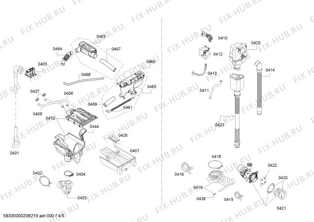 Схема №4 WAK2016DIN, TangleFree с изображением Втулка для стиралки Bosch 10005699