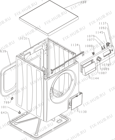 Схема №6 W8824EON/LT (406326, PS10/45120) с изображением Декоративная панель для стиралки Gorenje 407560