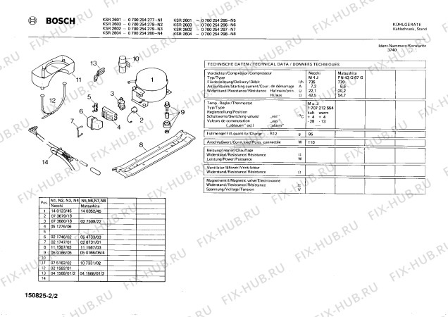 Взрыв-схема холодильника Bosch 0700254278 KSR2603 - Схема узла 02