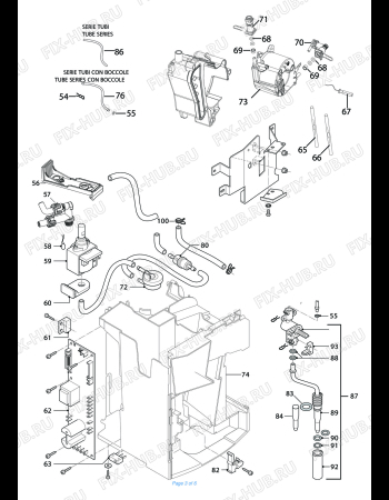 Взрыв-схема кофеварки (кофемашины) DELONGHI MAGNIFICA  AM03.110.S   110V,  S11 - Схема узла 3