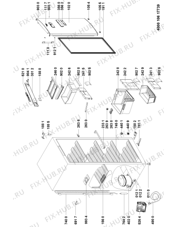 Схема №1 GKE 1670 A++ с изображением Сенсорная панель для холодильника Whirlpool 481010511786