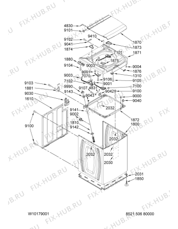 Схема №2 MTW6700TQ1 с изображением Ножка для стиральной машины Whirlpool 480110100516