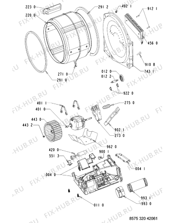 Схема №2 AWZ 3206 с изображением Декоративная панель для сушилки Whirlpool 481245214592