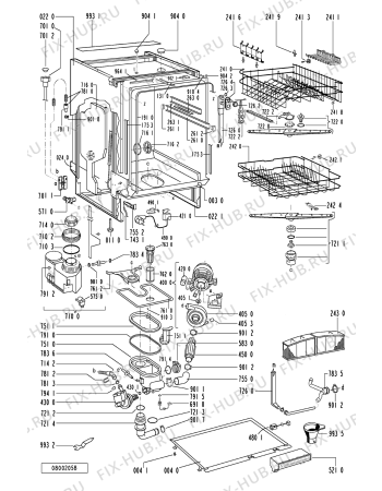 Схема №1 ADG 4340 с изображением Обшивка для электропосудомоечной машины Whirlpool 481245371155